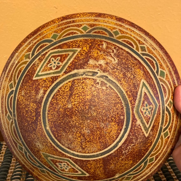 Aztec Inspired Bowl W/Stand - Picture 10 of 10